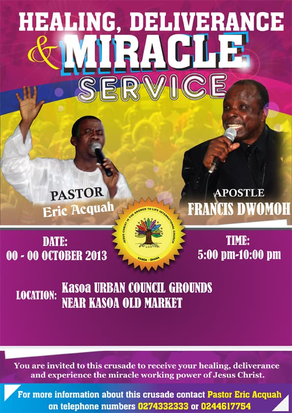 Poster | Miracle Service Ghana 2013